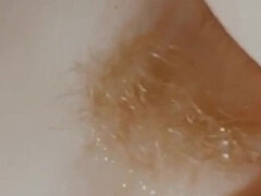 Cuming on My Hairy Petite Pussy