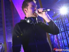 Red-Haired Stripper Tempts with Passion in Interracial Scene