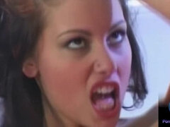 Sucer une bite, Tir de sperme, Doigter, Léchez, Petite femme, Chatte, Nénés, Mouillée