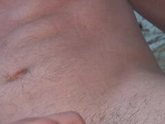 Sperma shot, Onani, Utomhus, Solo