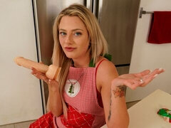 Blondynka, Obciąganie, Wytrysk do ust, Kuchnia, Lizanie, Spódnica, Pończochy, Nastolatki