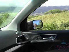 Amatéri, Blondína, Auto, Creampie, Prstovanie, Footjob, Vonku, Z pohľadu účastníka