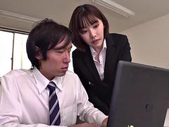 Asiático, Mamada, Linda, Penetracion con dedos, Japonés, Oficina, Seducido