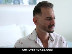 Family Strokes - Cute Step Daughter Sucks Off Step Dad For A Car