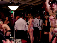 BDSM females whipped and spanked by kinky master