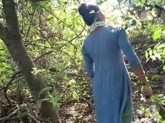Indian Bhabhi Deep Throat Blowjob in Forest - Desi Village Wife Sucks Dick Hard
