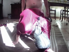 MILF in Leather Catsuit and Boots Over the Knee, Throated, Fucked, Cum on Tits