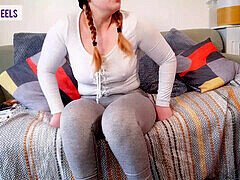 Bottes, Masturbation, Orgasme, Rousse roux