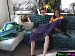 Step Sister and Stepbrother Sneaky Fuck While Stepmom Sleeps - Nikki Zee, Jade Kimiko, Parker Ambrose