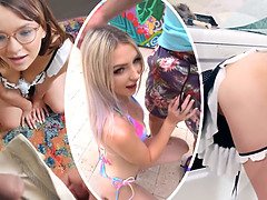 Molly Little's tight pussy gets destroyed by a big dick & filled with cum