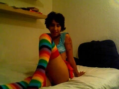 Amatööri, Ruskeahiuksinen, Rankka, Alusvaatteet, Pienikokoinen, Teini, Tissit, Nettikamerta