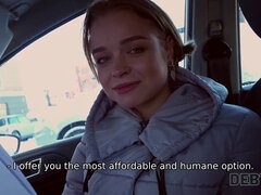 Calibri Angel gets down and dirty with her agent in a car