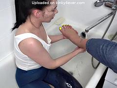 Kötözés – fegyelmezés, Tekintélyes didik, Kötözés, Láb, Fétis, Kőkemény, Leszbikus, Begyek