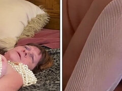 Granny Angel Red Shoes Dildo Blacking, Pussy Licking & Missionary Fucking Heaven 1 16 22