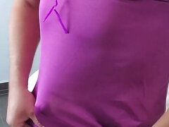 Sexy Purple Slip Modeling