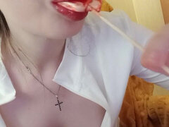 Leie, Fetisch, Nahrung, Freundin, Solo, Vibrator