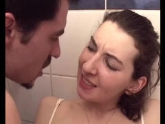 Kjæreste, Brunette, Fingring, Fransk, Hårete, Naken, Fitte, Tenåring