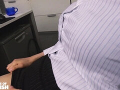 Nasty Japanese Girl Masturbates at Work Before Going to Her Lover and Suck Him