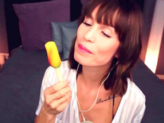 Asmr Amy ICE LICKING SUCKING munching mouth SOUNDS cooing