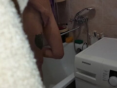 I Spy on My Younger Step Sister in the Bathroom and Jerk off