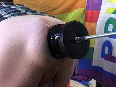 Enthousiasteling, Anaal, Grote kont, Mollig, Daddy, Machine neuken, Alleen, Kousen