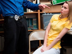 Blond, Kukk suging, Fersket, Bakfra, Runke, Tynn, Tenåring, Uniform