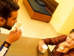 Tante, Couple, Fait maison, Indienne, Japonaise, Léchez, Petite femme, Jarretelles