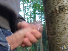 Leie, Spermaladung, Masturbation, Im freien, Solo