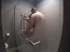 素人, アジア人, フェラチオ, カップル, 口内発射, シャワー