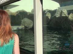 A Date at the Aquarium with a Hot Red Head