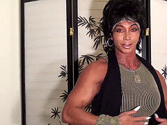 Old, sexy calves flex, biceps