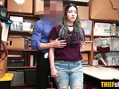 Chubby goth thief slut punish fucked by corrupt cop