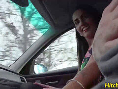 adorable hungarian babe Loren Minardi likes backseat hookup