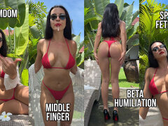 아마추어, 비키니, 여자 지배, 힐, 모욕, 인도네시아, 정부, 혼자