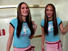 Teen twins masturbate together
