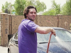 Jennifer White gets deepthroated & ass fucked by her neighbor