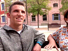 フェラチオ, ぽちゃ, イく瞬間, ヨーロピアン, デブ, 熟年, 淫乱熟女, スペイン人