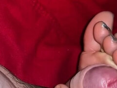 Using Melove Feet for Foot Job and Cum on Feet