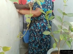 Hot Bengali Bhabi Fucked by Neighbor on Terrace - Anal & Blowjob Action