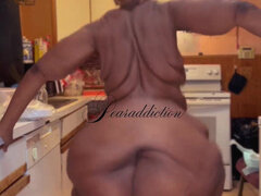 Amatőr, Popó, Testes gyönyörű hölgy, Fekete, Érett koros, Egyedül