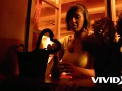 Tight European tiroler slut milks this guy like a pro - young brunette with big naturals