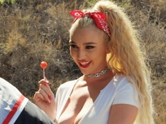 Jessy Jones and Kendra Sunderland are having steamy sex outside