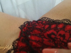 4K Wet Orgasms in Sexy Pink and Red Panties