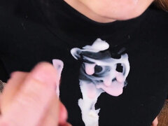 My Turtleneck and Face Are All in Cum and Yogurt! New Taste Game