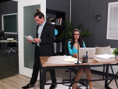 엉덩이, 큰 엉덩이, 흑갈색 머리, 사정 샷, 하드코어, 사무실, 청소년, 젖가슴