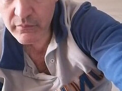 Grosser schwanz, Papi, Europäisch, Behaart, Handjob, Selbstgemacht, Masturbation, Solo