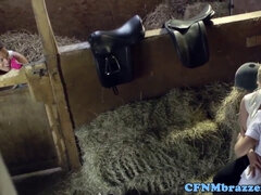 Victoria Summers dominates her sub with a hot threesome sharing his cum