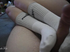 Sexy Footjob in Long Socks