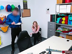 Teen working student fucked for stealing