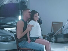 Amerikansk, Pik sutte, Brunette, Hundestilling, Trusser, Ridning, Barberet, Teenager